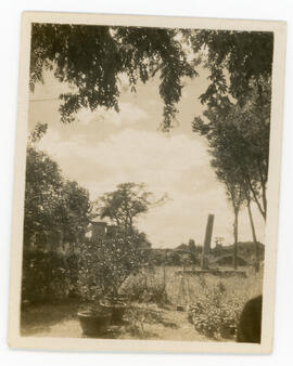 [Garden and column]